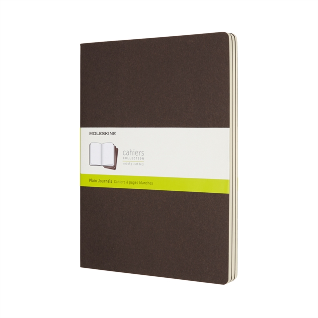 Moleskine Coffee Brown Extra Large Plain Cahier Journal (set Of 3)