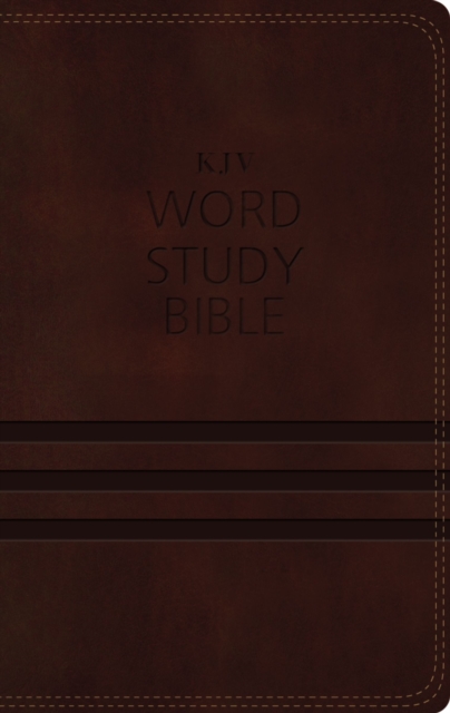 KJV, Word Study Bible, Leathersoft, Brown, Thumb Indexed, Red Letter Edition