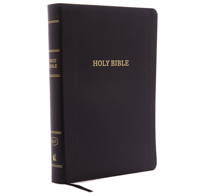 KJV, Reference Bible, Center-Column Giant Print, Bonded Leather, Black, Thumb Indexed, Red Letter Edition, Comfort Print