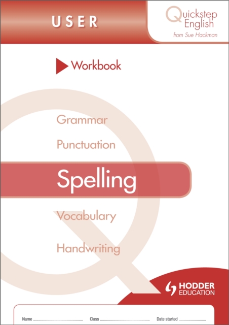 Quickstep English Workbook Spelling User Stage
