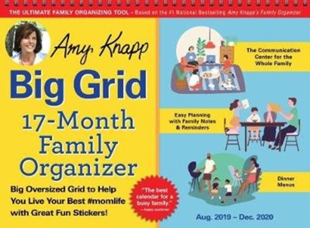 2020 Amy Knapp's Big Grid Family Organizer Wall Calendar