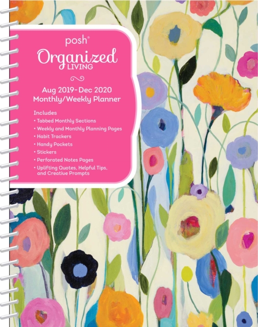 Posh: Organized Living Summer's Beauty 2019-2020 Monthly/Weekly Diary Planner