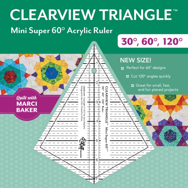 Clearview Triangle (TM) Mini Super 60 Degrees Acrylic Ruler