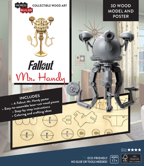 IncrediBuilds: Fallout: Mr. Handy 3D Wood Model and Poster