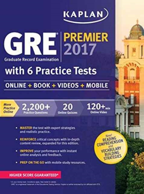 GRE Premier 2016 with 6 Practice Tests
