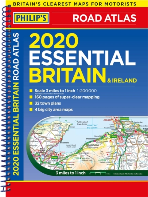 2020 Philip's Essential Road Atlas Britain and Ireland