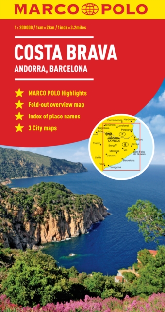 Costa Brava - Andorra, Barcelona Marco Polo Map