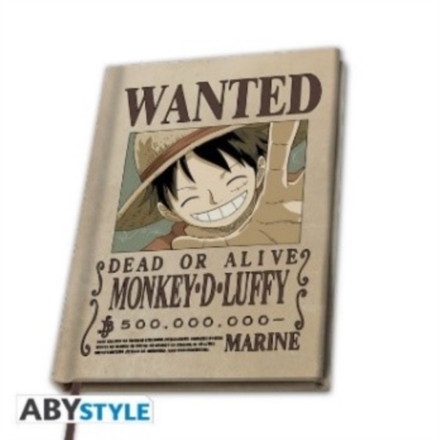 One Piece - A5 Notebook Wanted Luffy