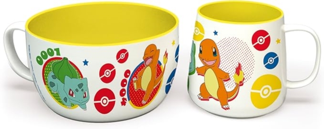 POKEMON - Breakfast Set Mug + Bowl - Pikachu & Kanto Starters