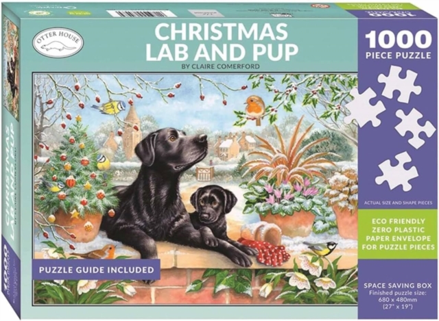 Jigsaw 1000 Piece - Christmas Lab & Pup (L)