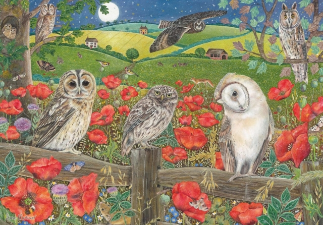 Jigsaw 500 Piece - Owls In Poppy Fields (L)