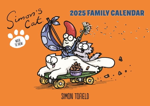 Simon's Cat Week-to-View Planner A4 Calendar 2025