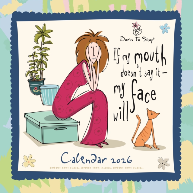 Born To Shop Square Wall Calendar 2026