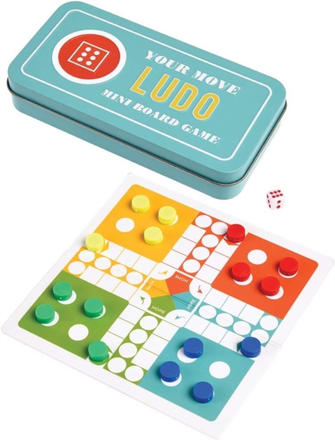 Travel ludo game in a tin