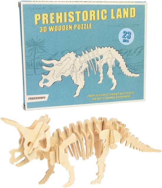 3D wooden puzzle - Triceratops