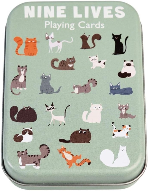 Playing cards in a tin - Nine Lives