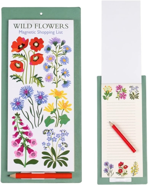 Magnetic shopping list - Wild Flowers