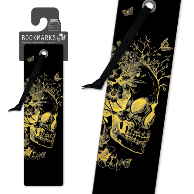 Quirky Bookmarks - Gold Skull