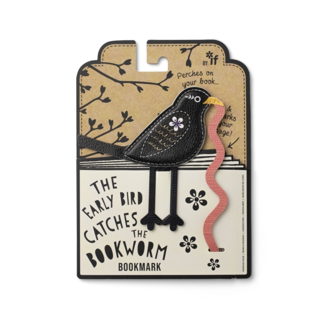 Early Bird Catches the Bookworm Bookmark - Blackbird