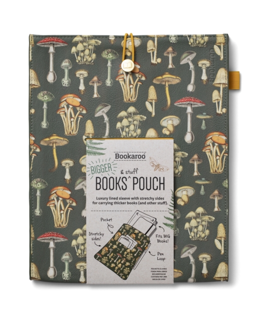 Bookaroo Books & Stuff Pouch - Botanical Mushroom