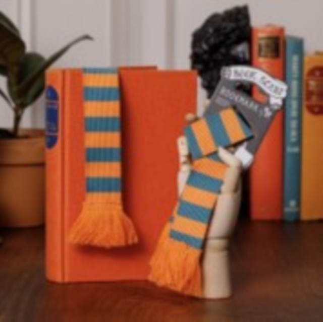 Book Scarf Bookmark - Teal & Orange