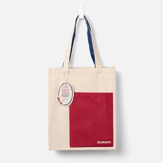 Bookaroo Tote Bag - Dark Red & Navy