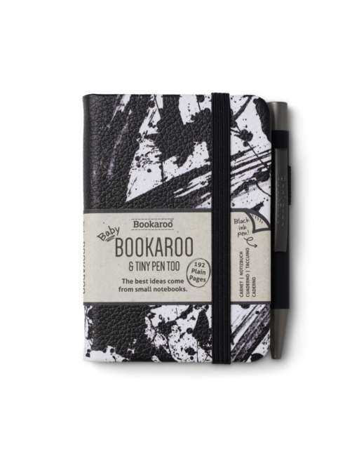 Bookaroo - A7 Baby Notebook & Pen - Black & White - Splatter