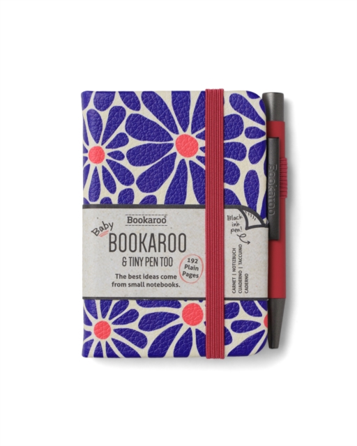 Bookaroo - A7 Baby Notebook & Pen - Pink & Purple - Daisy