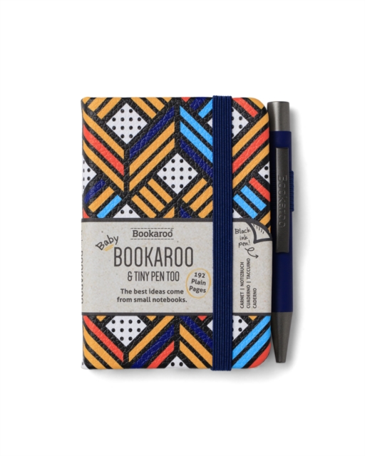 Bookaroo - A7 Baby Notebook & Pen - Navy & Yellow - Geo