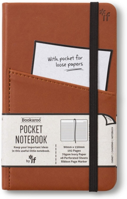 Bookaroo Pocket Notebook (A6) Journal - Brown