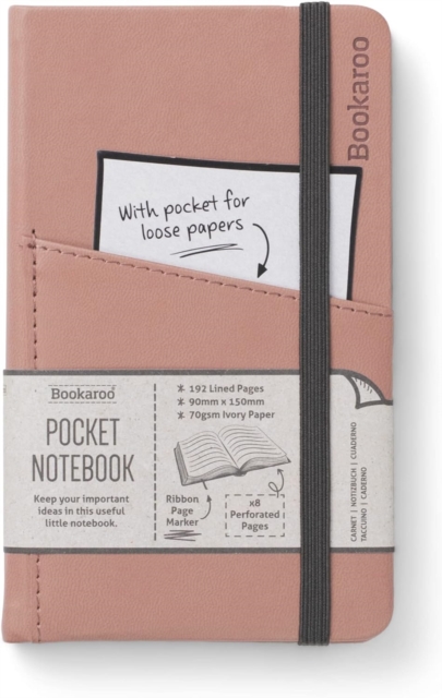 Bookaroo Pocket Notebook (A6) Journal - Blush