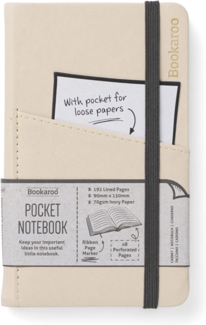 Bookaroo Pocket Notebook (A6) Journal - Cream