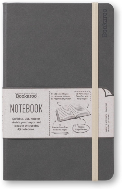 Bookaroo Notebook (A5) Journal - Charcoal