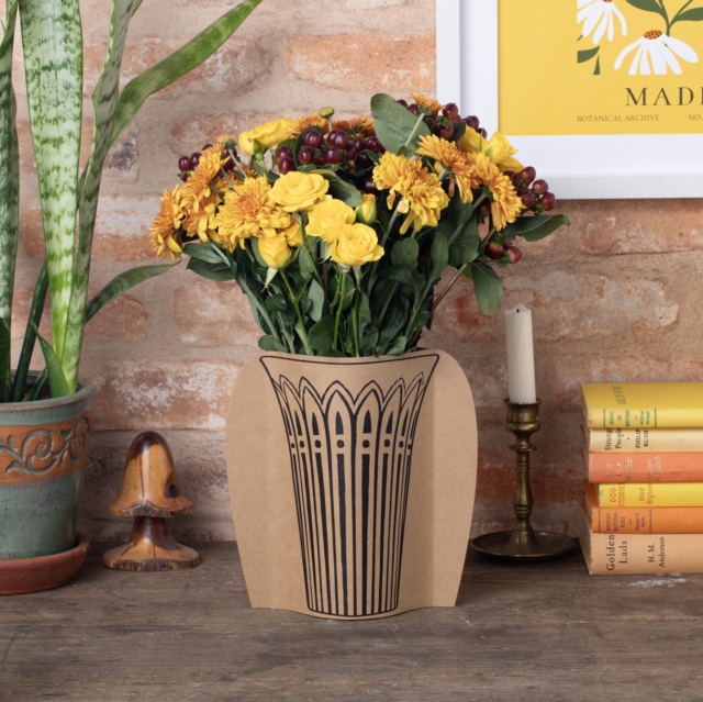 Cardboard Vase Sleeve - Cut Glass