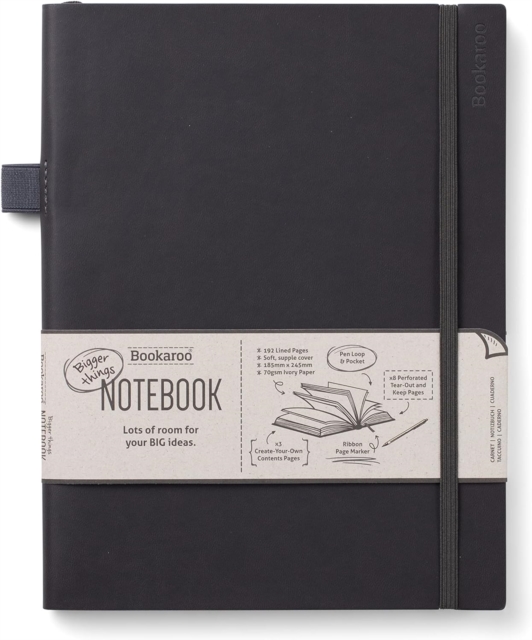 Bookaroo Bigger Things Notebook Journal - Black