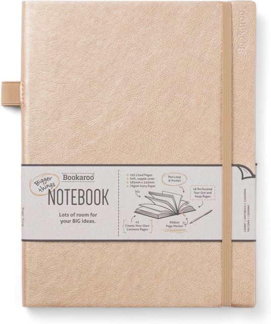 Bookaroo Bigger Things Notebook Journal - Gold