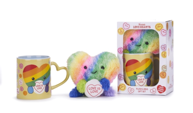 Love Hearts Rainbow Heart Mug And Plush Set