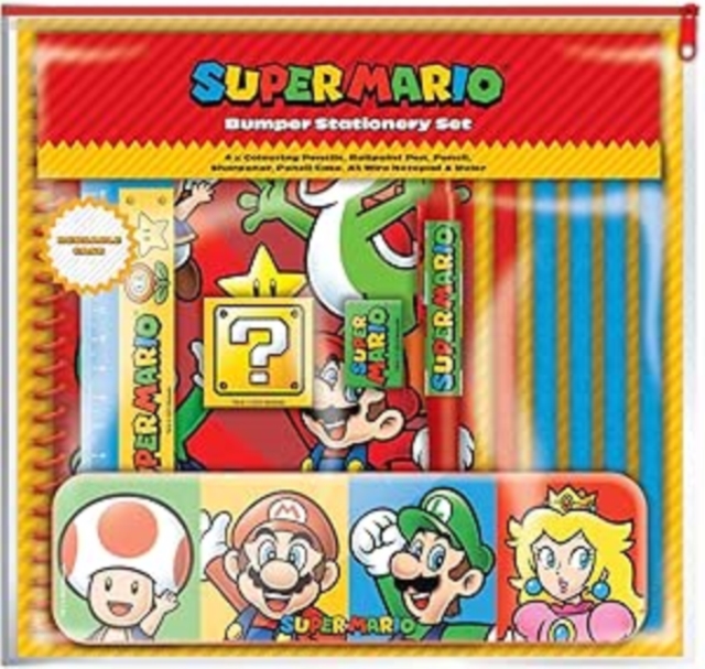 Super Mario (Core Colour Block) Bumper Stationery Set