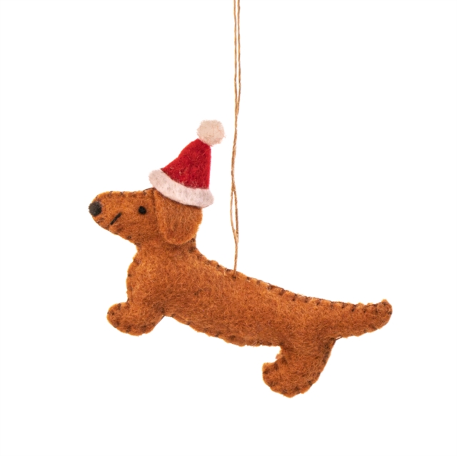 Sausage Dog Flat Felt Hanging Decoration