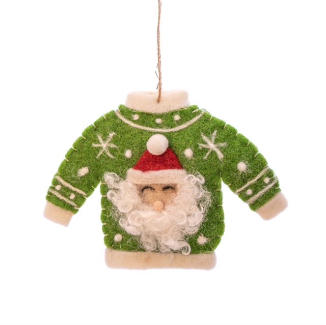 Santa Jumper Felt Decoration