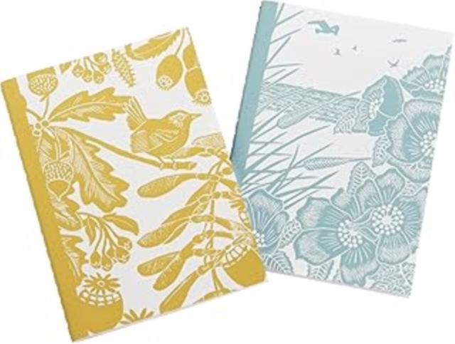 A6 Notebooks Set of 2 - Kate Heiss (Powder Blue/Mustard)