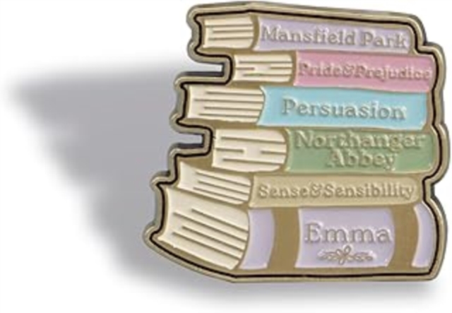 Pin Badge - Jane Austen (Book Stack)