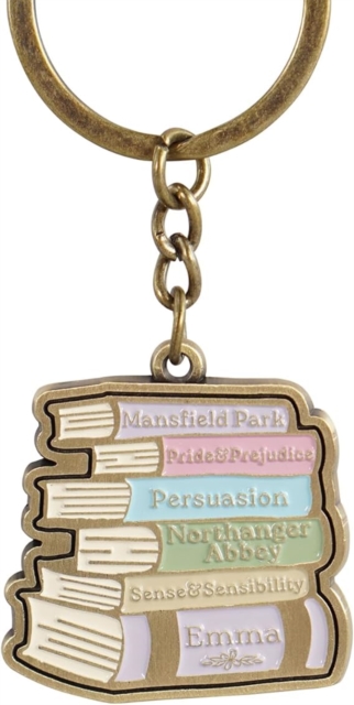 Keyring Metal - Jane Austen (Book Stack)