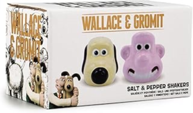 Salt & Pepper Shakers Ceramic Boxed - Wallace & Gromit