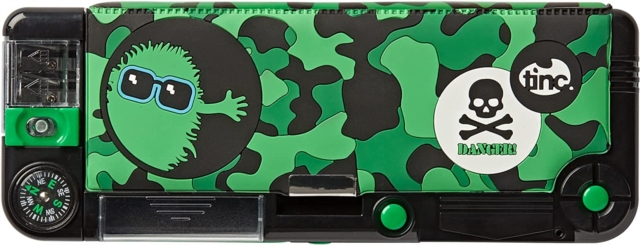 Hugga Camo 'Snap' Compartment Pencil Case (Filled)