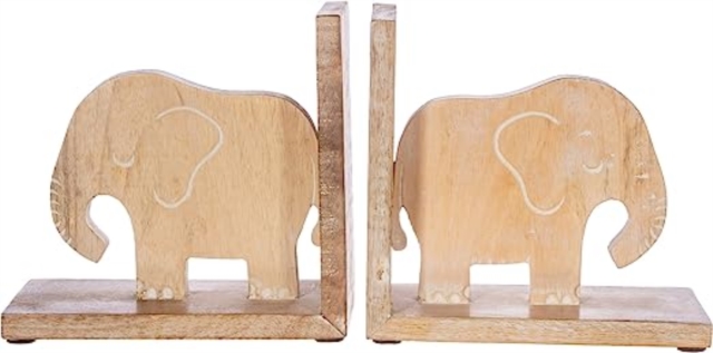 Elephant Wooden Bookends