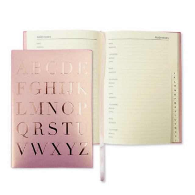 ORGANISATION A5 ADDRESS BOOK PINK CHAMPA