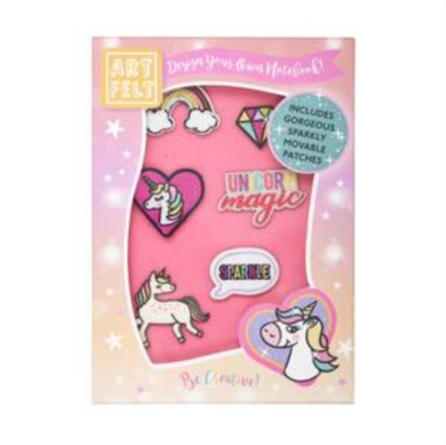 ARTFELT NOTEBOOK SET PINK UNICORN