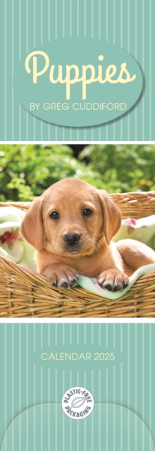Puppies By Greg Cuddiford Slim Calendar 2025