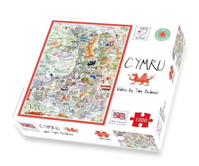 Map of Wales Jigsaw 1000 Piece Puzzle